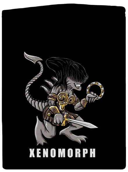 Xenomorph cipzáras női pulóver Black