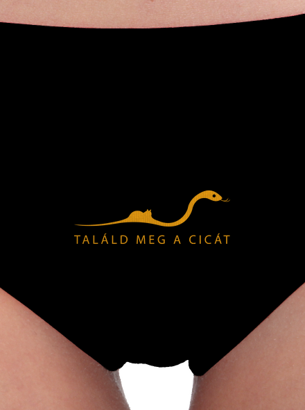 Találd meg a cicát női bugyik Black