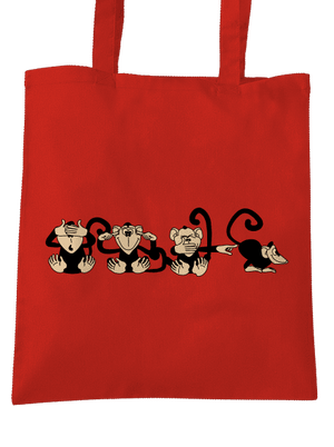 Majmok táska Bright Red