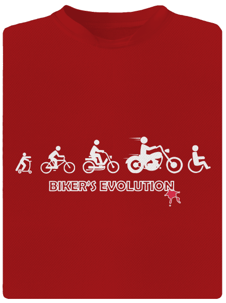 Bikers evolution férfi sportpóló Red Mal
