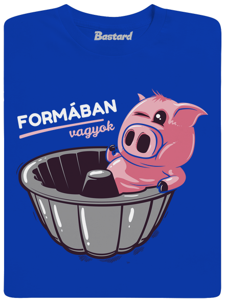 Formában férfi hosszú ujjú póló Royal Blue