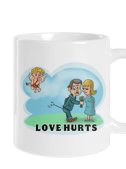 Love hurts hagyományos bögre White