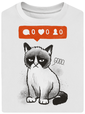 Grumpy unisex túlméretezett póló White