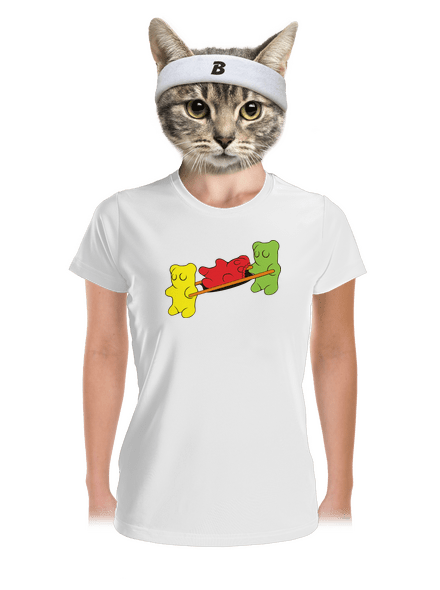 Gumimacik női sportpóló White