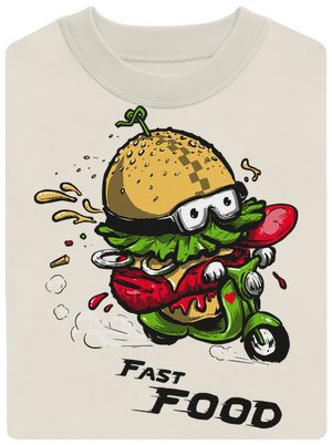 Fast Food unisex crewneck Off White