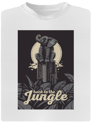 Back to the jungle férfi sportpóló White