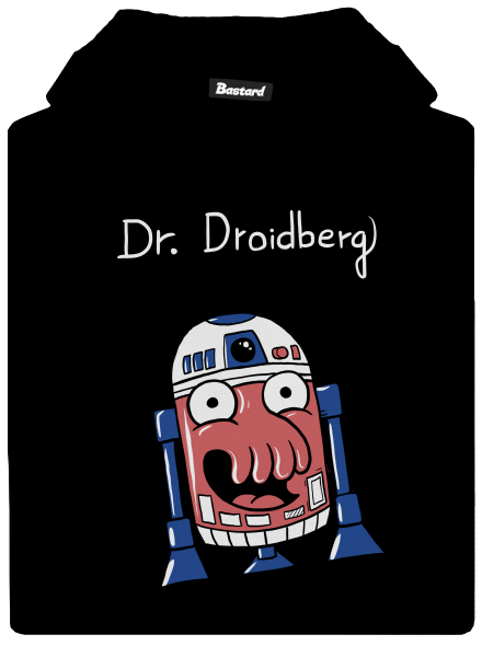 Dr. Droidberg gyerek kenguruzsebes pulóver Black