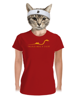 Találd meg a cicát női sportpóló Red Mal