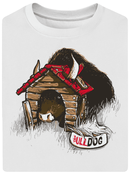 Bulldog unisex túlméretezett póló White