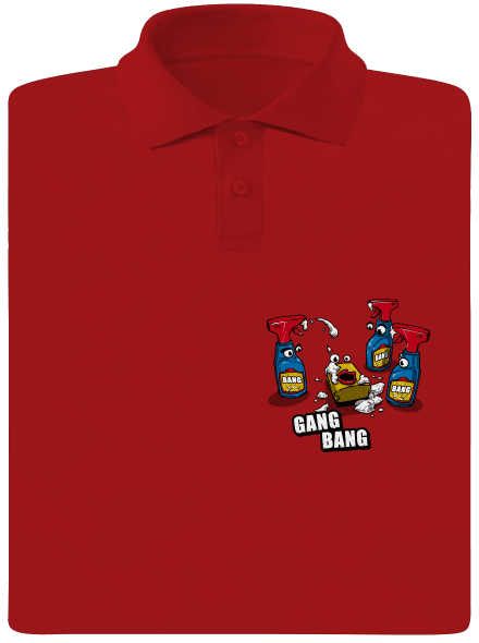 Gang bang férfi pólóingek Red Mal