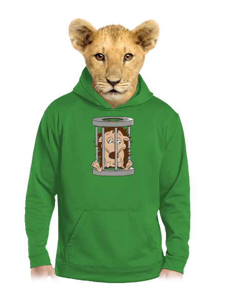 Sün a ketrecben gyerek kenguruzsebes pulóver Kelly Green AWD