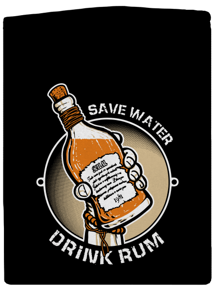 Save water cipzáras női pulóver Black