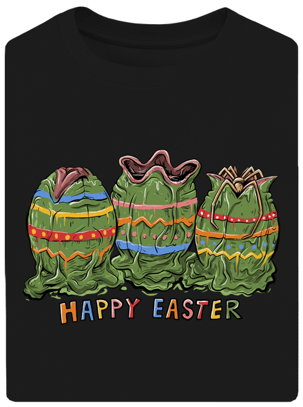 Happy easter unisex túlméretezett póló Black