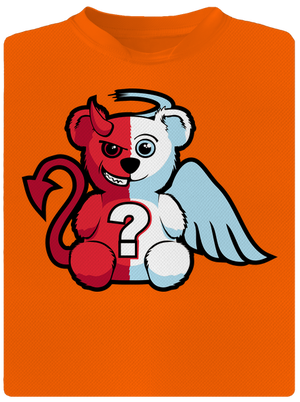 Angyal vagy ördög gyerek sport póló Neon Orange