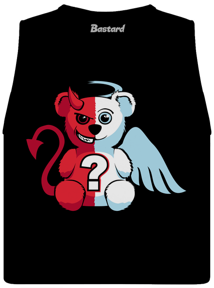 Angyal vagy ördög női bővített trikó Black