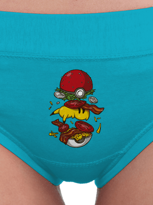 Pokémon burger női bugyik Turquoise