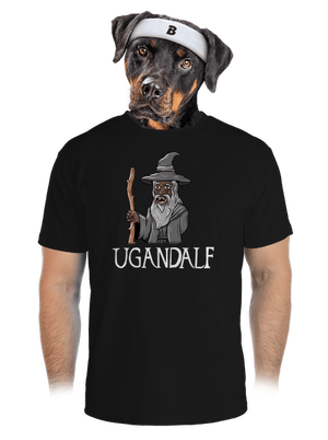 Ugandalf férfi sportpóló Black