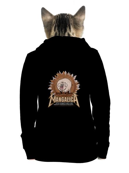 Mangalica cipzáras női pulóver Black