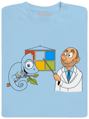 Kaméleon az orvosnál férfi póló Sky Blue