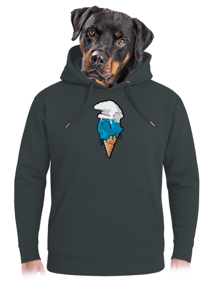 Törpfagylalt unisex prémium pulóver Charcoal