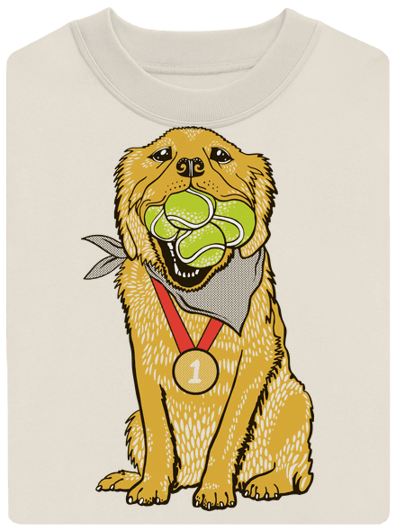 Arany retriever unisex crewneck Off White