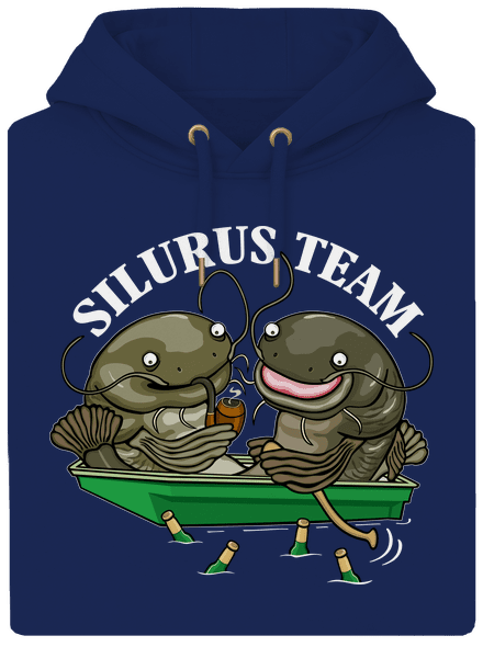 Silurus team unisex prémium pulóver Navy