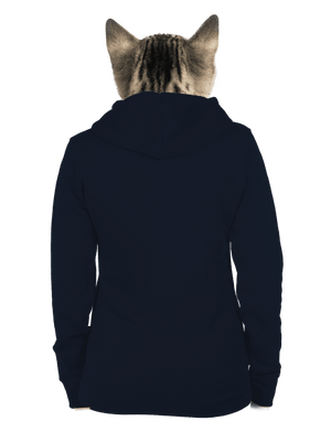 Szuperhős vagyok cipzáras női pulóver Navy Mal