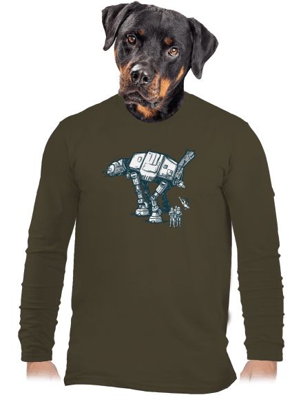 AT-AT férfi hosszú ujjú póló Urban Khaki