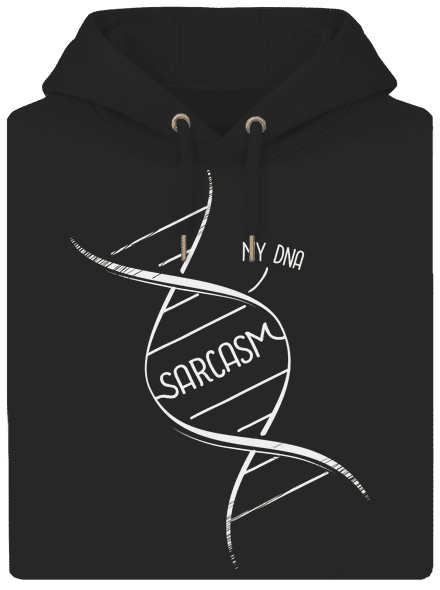 Sarcasm unisex prémium pulóver Dark Black