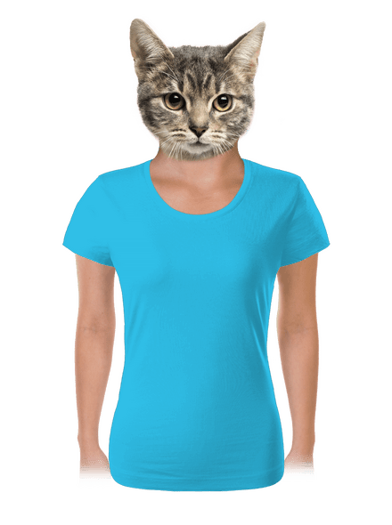 Nyomtatás nélkül női póló Blue Atol