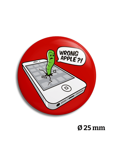 Wrong Apple kitűző