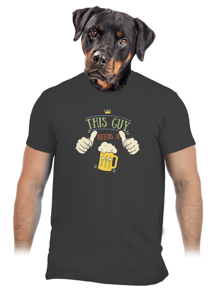 This guy needs a beer férfi póló Dark Grey