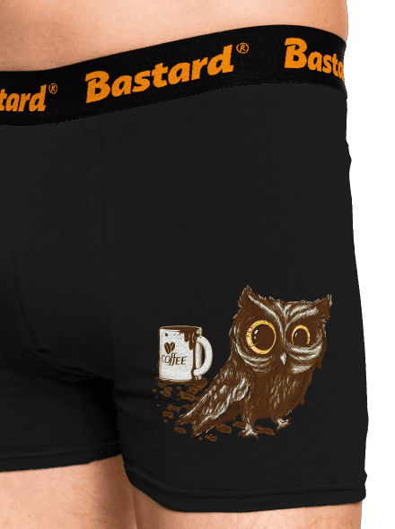 Koffeinfüggő bagoly boxeralsó Black