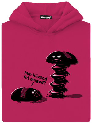 Felhúzva gyerek kenguruzsebes pulóver Hot Pink