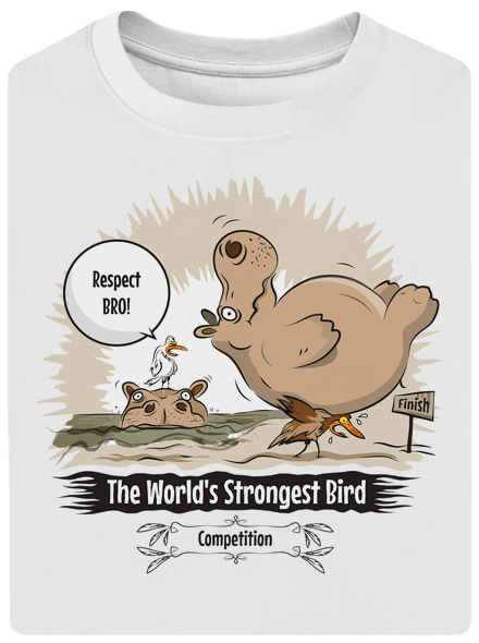 Strongest bird unisex túlméretezett póló White