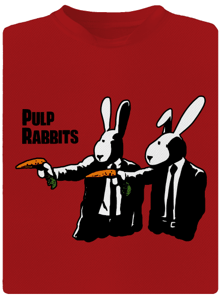 Pulp Rabbits férfi sportpóló Red Mal