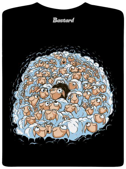 Nem megyek a tömeggel gyerek póló Black