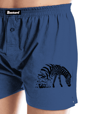 Zebra szerelem férfi alsó nadrág Blue