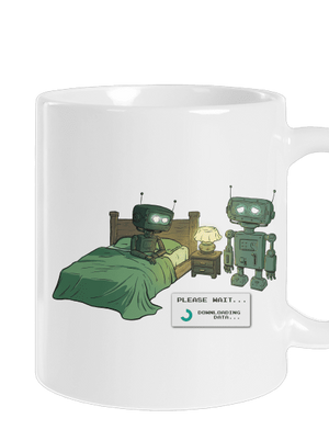 Robot romantika hagyományos bögre White