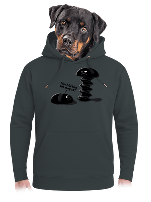 Felhúzva unisex prémium pulóver Charcoal