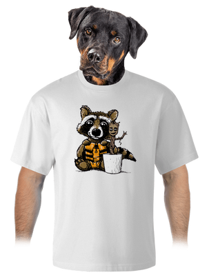 A galaxis őrzői unisex túlméretezett póló White