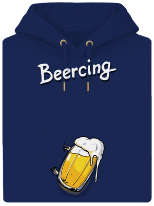 Beercing unisex prémium pulóver Navy