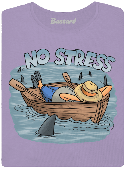 No stress női póló elasztikus alsó szegéllyel Lavender