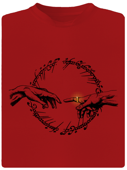 God of ring férfi sportpóló Red Mal