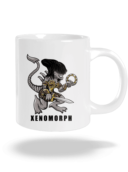 Xenomorph nagy bögre White