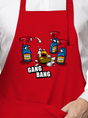 Gang bang kötény Red