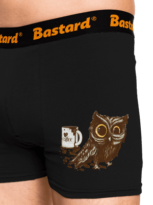Koffeinfüggő bagoly boxeralsó Black
