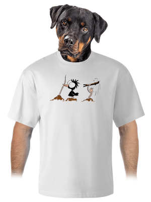 Vigyázz melyik végét fogod unisex túlméretezett póló White