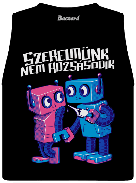 Robotok női bővített trikó Black