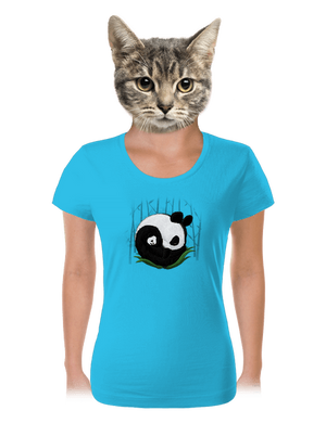 Két alvó panda női póló Blue Atol